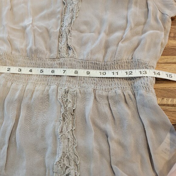 Buffalo By David Britton short-sleeve babydoll-style blouse in cream - Picture 6 of 11